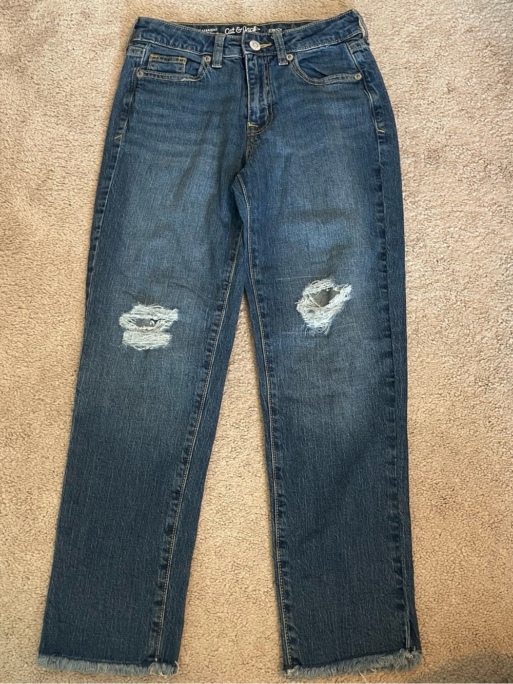 Cat & Jack Dark Blue Stretch Denim Jeans | Size 10